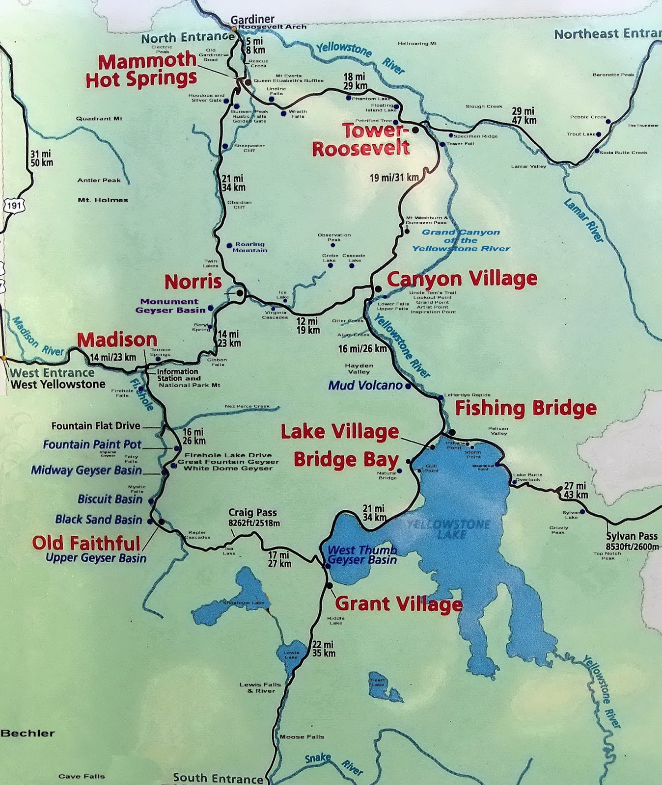 2023 ynp road construction delays & night closures; Yellowstone National Park Trail Map London Top Attractions Map